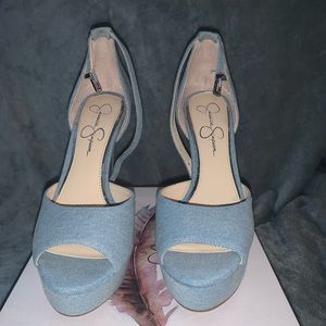 Jessica Simpson size 8m denim heels…